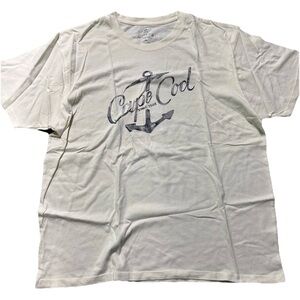 Men’s Cuffy’s Cape Cod White T Shirt 100% Cotton Size XL